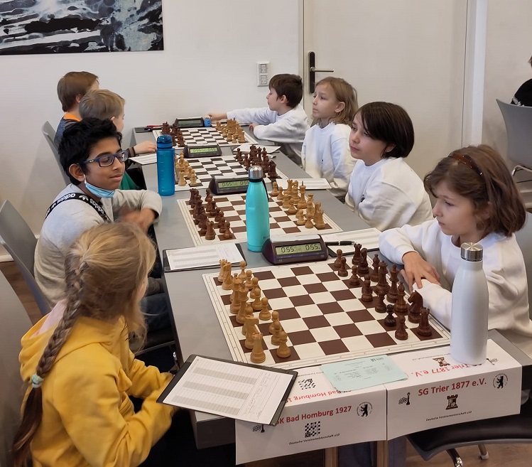 SG Trier kurz vor Beginn der Runde bei der DVM U10 2022